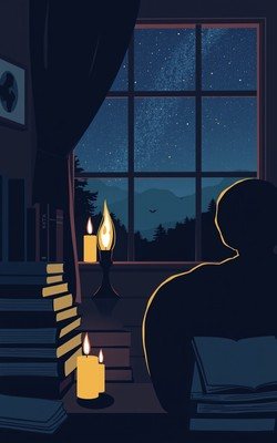 Midnight Lit Circle phone case design