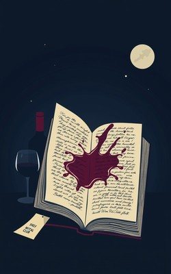 Wine-Stained Pages phone case design